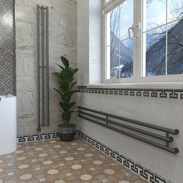 Изображение товара Радиатор стальной Stinox Design Minori 17x180 / dism1718ral9005 (черный матовый)