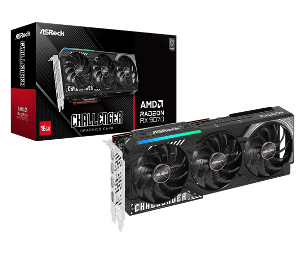 Изображение товара Видеокарта AsRock Radeon RX 9070 16Gb (RX9070 CL 16G)