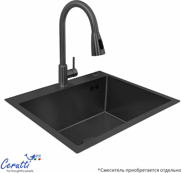 Изображение товара Мойка кухонная Cerutti Spa Spa Gloria 6050B (графит)