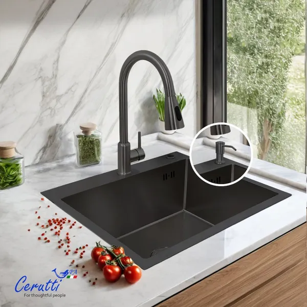 Изображение товара Мойка кухонная Cerutti Spa Spa Gloria 6050B (графит)