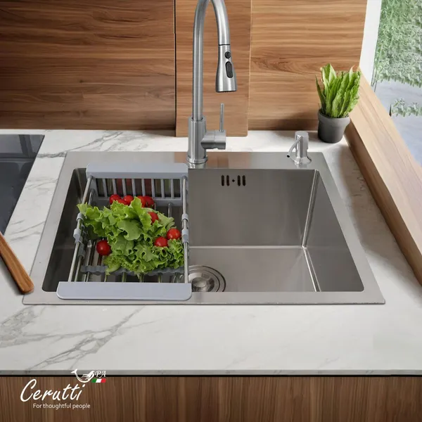Изображение товара Мойка кухонная Cerutti Spa Spa Gloria 6050S (матовый хром)