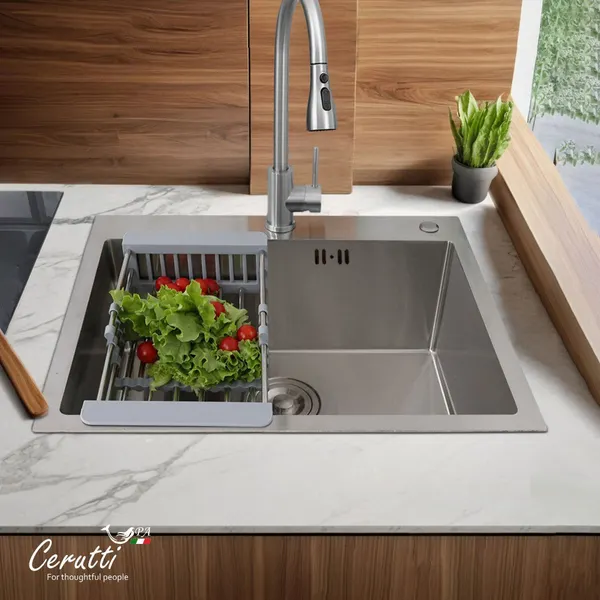 Изображение товара Мойка кухонная Cerutti Spa Spa Gloria 6050S (матовый хром)
