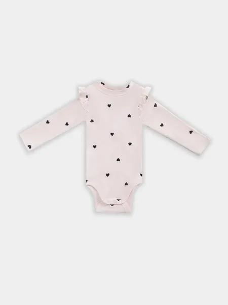 Изображение товара Набор боди для малышей Mark Formelle 13017-2 (р.68-44, сердца на светло-розовом/цветочки на розовом)