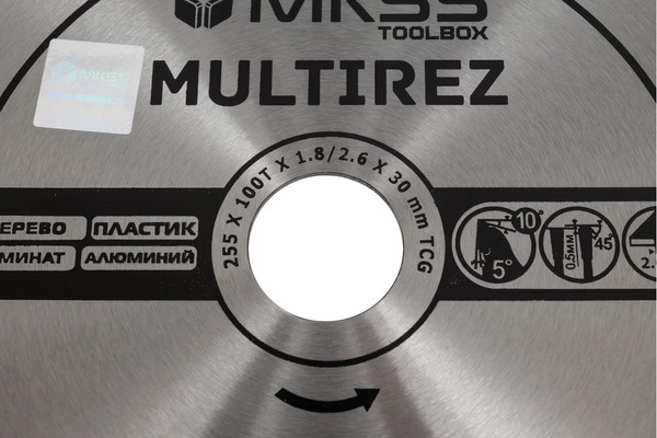 Изображение товара Пильный диск MKSS 255x100Тx1.8/2.6x30мм / MU25510030
