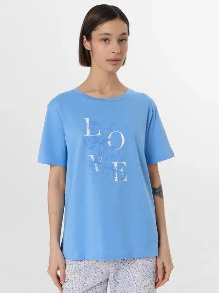 Изображение товара Комплект домашней одежды Mark Formelle 592370 (р.164/170-112-118, сине-голубой/узор на голубом)