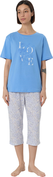Изображение товара Комплект домашней одежды Mark Formelle 592370 (р.164/170-112-118, сине-голубой/узор на голубом)