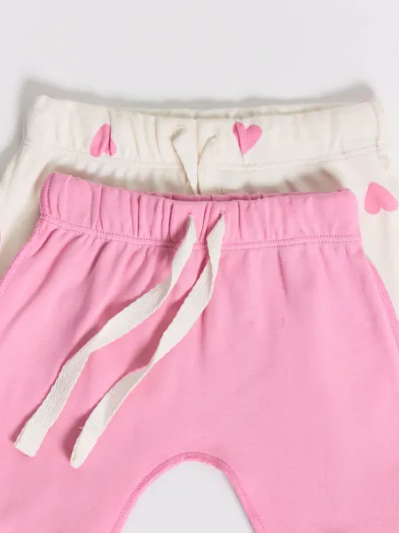 Изображение товара Набор ползунков Mark Formelle 85113-1-2 (р.62-40, сердечки на молоке/розовый)