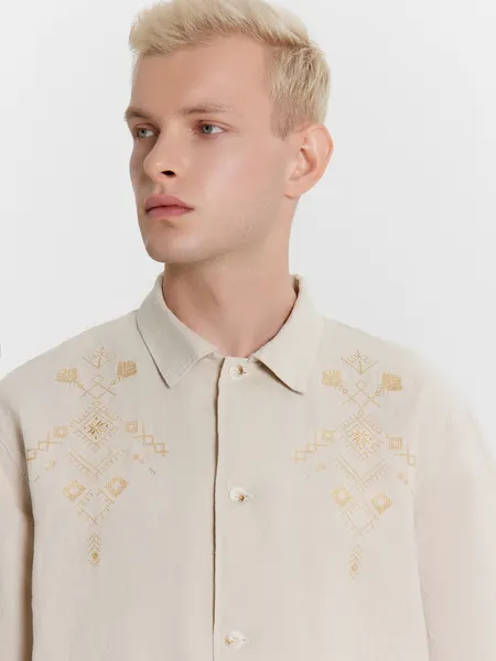 Изображение товара Рубашка Mark Formelle 111887-1 (р.108-182, светло-молочный/594-D вышивка)