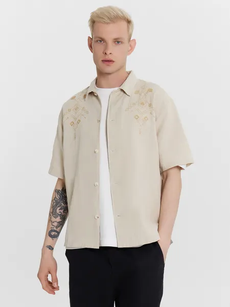 Изображение товара Рубашка Mark Formelle 111887-1 (р.108-182, светло-молочный/594-D вышивка)