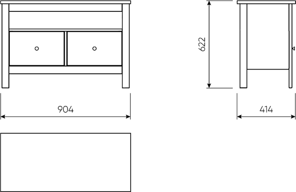 Изображение товара Тумба Mio Tesoro Сага 2 ящика / 2.08.03.080.20 (кашемир/ясень)