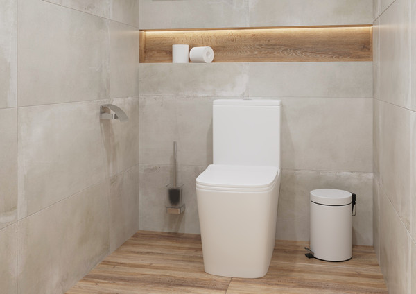 Изображение товара Унитаз напольный Lauter W09 P-TRAP 21900002 + гигиенический душ Breez 21GN7071CH (горизонтальный выпуск)