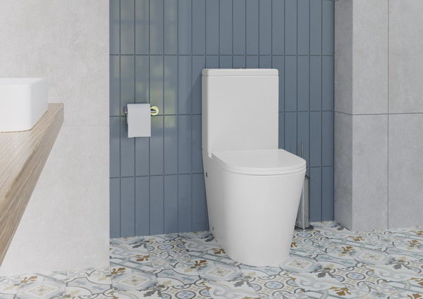 Изображение товара Унитаз напольный Lauter W76 P-TRAP 21122761 + гигиенический душ Jet 21TZ231CH (горизонтальный выпуск)