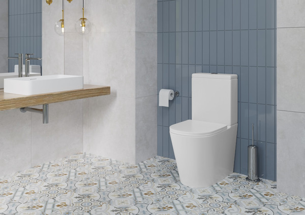 Изображение товара Унитаз напольный Lauter W76 P-TRAP 21122761 + гигиенический душ Neo 21LT0474GL (горизонтальный выпуск)