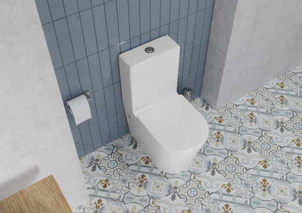 Изображение товара Унитаз напольный Lauter W76 P-TRAP 21122761 + гигиенический душ Neo 21LT0474GL (горизонтальный выпуск)