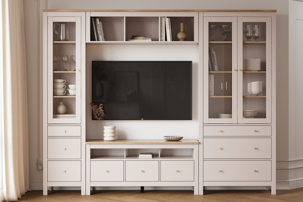 Изображение товара Полка-ячейка Mio Tesoro Сага 3 секции / 2.08.17.150.20 (кашемир/ясень)