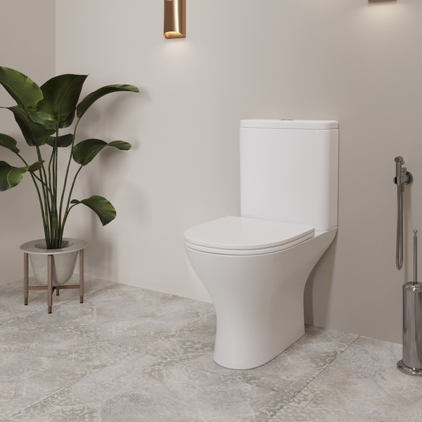 Изображение товара Унитаз напольный Lauter W224 2110224 + гигиенический душ Mist 21TZ221CH (горизонтальный выпуск)