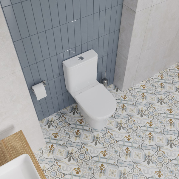 Изображение товара Унитаз напольный Lauter W224 2110224 + гигиенический душ Mist 21TZ221CH (горизонтальный выпуск)