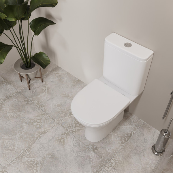 Изображение товара Унитаз напольный Lauter W224 2110224 + гигиенический душ Mist 21TZ221CH (горизонтальный выпуск)