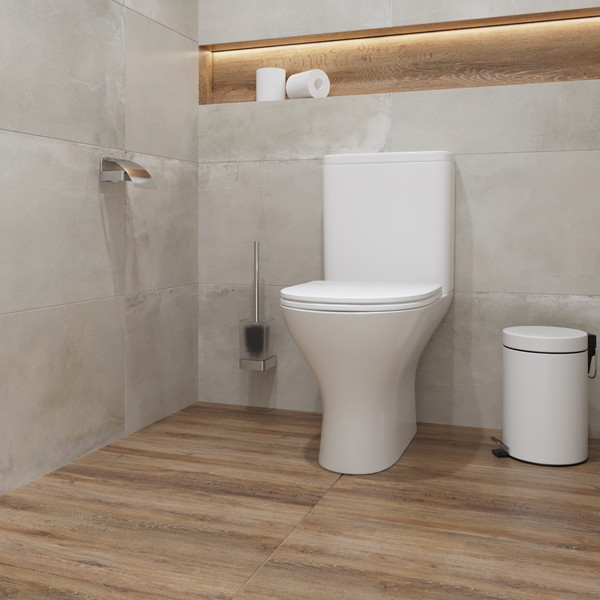 Изображение товара Унитаз напольный Lauter W224 2110224 + гигиенический душ Mist 21TZ221CH (горизонтальный выпуск)