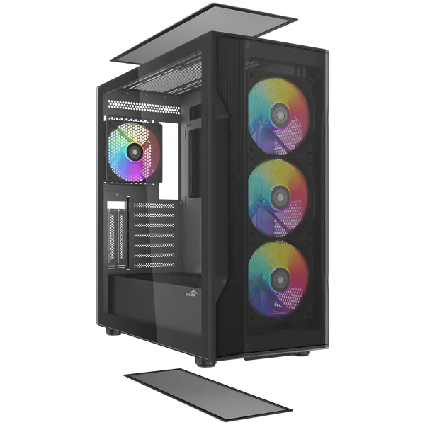 Изображение товара Корпус для компьютера SAMA S40 BK ATX без БП / S40-BKAPA4X1-GL (черный)