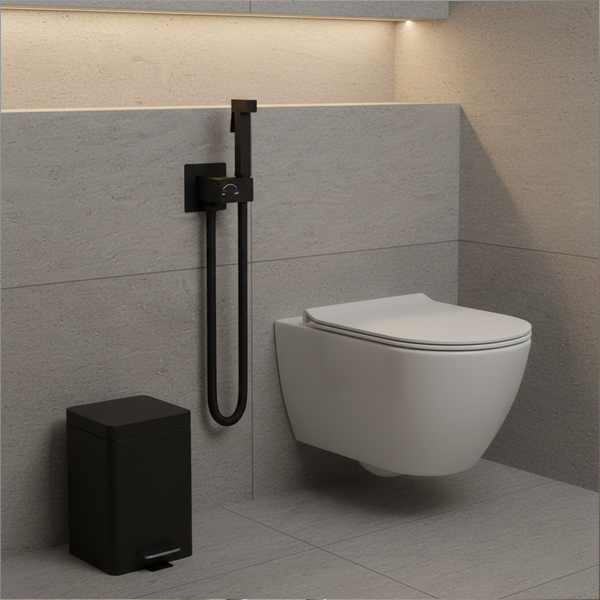 Изображение товара Унитаз напольный Lauter W224 2110224 + гигиенический душ Rainix 21LT7712BM (горизонтальный выпуск)