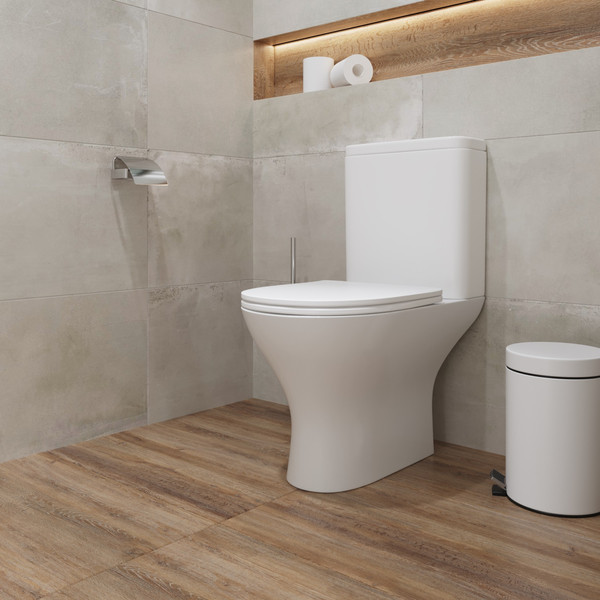 Изображение товара Унитаз напольный Lauter W224 2110224 + гигиенический душ Rainix 21LT7712BM (горизонтальный выпуск)