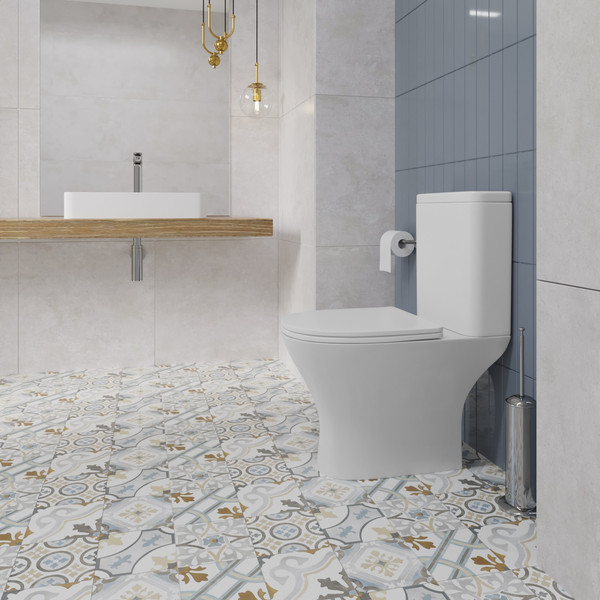 Изображение товара Унитаз напольный Lauter W224 2110224 + гигиенический душ Rainix 21LT7712BM (горизонтальный выпуск)