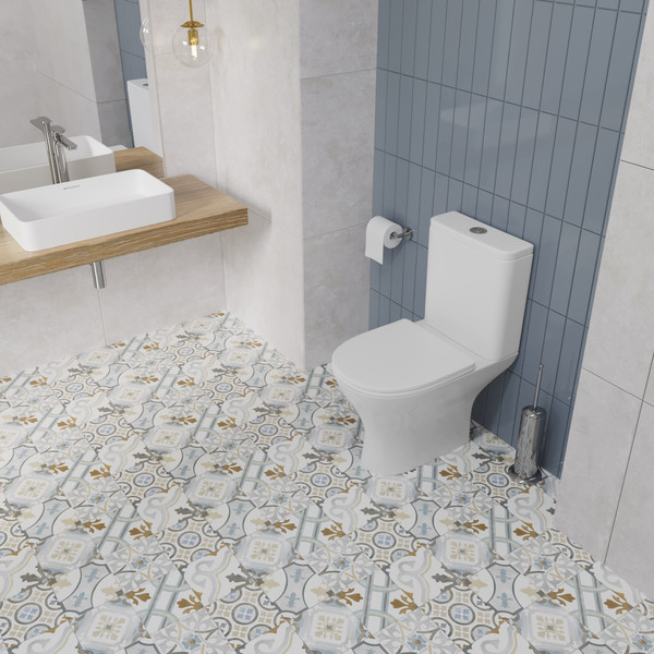 Изображение товара Унитаз напольный Lauter W224 2110224 + гигиенический душ Sano 21LT1294GL (горизонтальный выпуск)