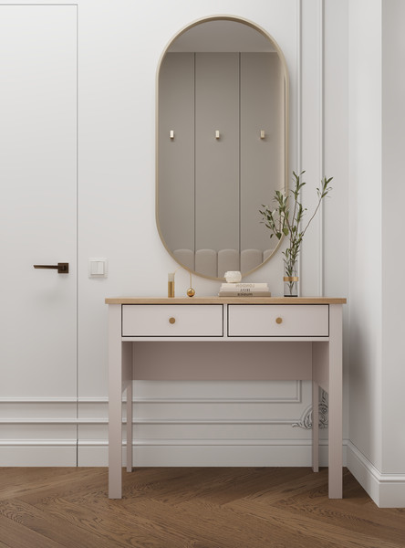 Изображение товара Туалетный столик Mio Tesoro Сага 92х45 / 2.08.06.170.20 (кашемир/ясень)