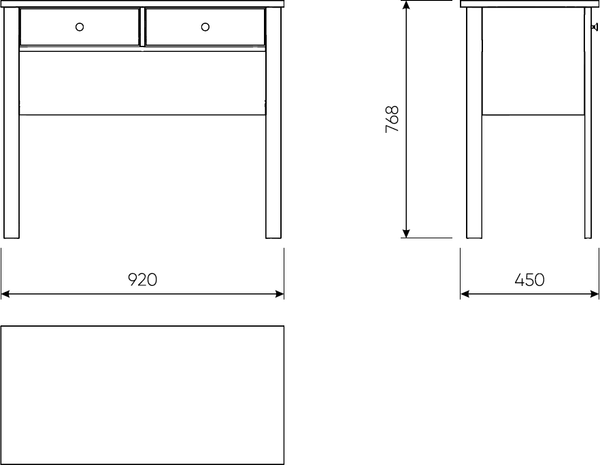 Изображение товара Туалетный столик Mio Tesoro Сага 92х45 / 2.08.06.170.20 (кашемир/ясень)