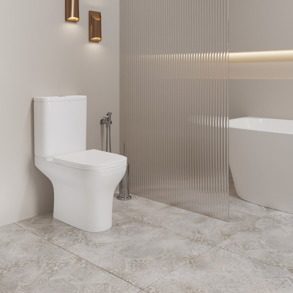 Изображение товара Унитаз напольный Lauter W236 2110236 + гигиенический душ Rinse 21GN4052BM