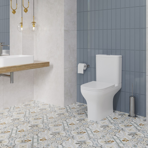 Изображение товара Унитаз напольный Lauter W236 2110236 + гигиенический душ Rinse 21GN4052BM