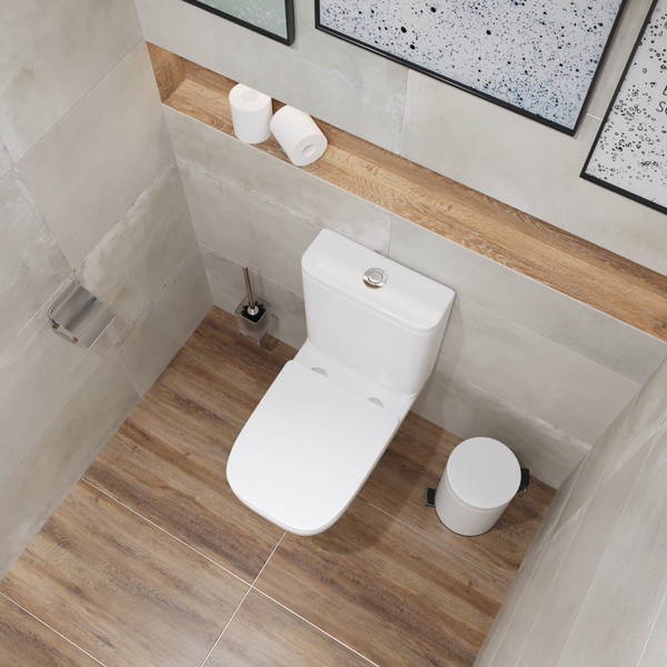 Изображение товара Унитаз напольный Lauter W236 2110236 + гигиенический душ Rinse 21GN4052BM