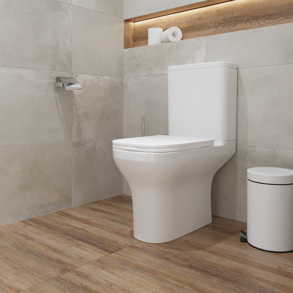 Изображение товара Унитаз напольный Lauter W236 2110236 + гигиенический душ Rinse 21GN4052BM