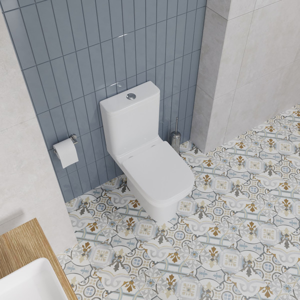 Изображение товара Унитаз напольный Lauter W236 2110236 + гигиенический душ Rinse 21GN4052BM