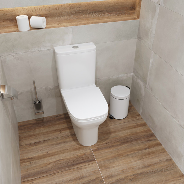 Изображение товара Унитаз напольный Lauter W236 2110236 + гигиенический душ Rinse 21GN4052BM