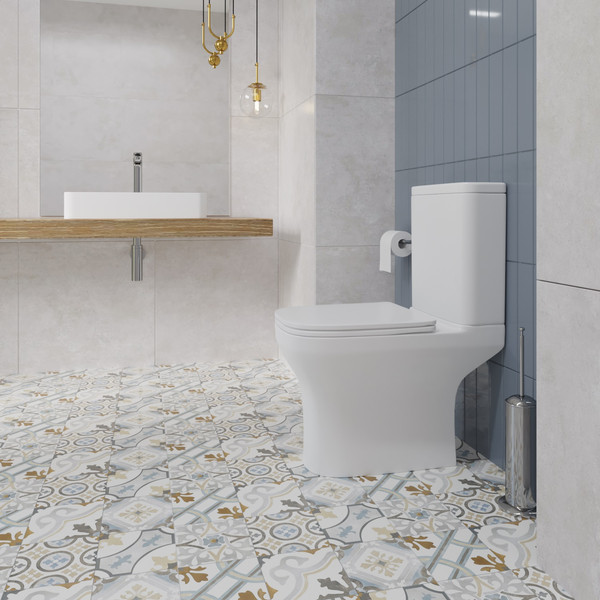 Изображение товара Унитаз напольный Lauter W236 2110236 + гигиенический душ Rinse 21GN4052BM