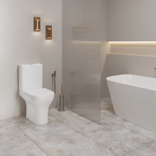 Изображение товара Унитаз напольный Lauter W236 2110236 + гигиенический душ Rinse 21GN4052BM