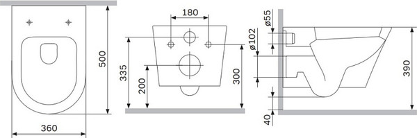 Изображение товара Унитаз подвесной AM.PM X-Joy Aquaspin C851900SC (с сиденьем)
