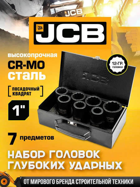 Изображение товара Набор головок слесарных JCB 8072-9MPB (62574)