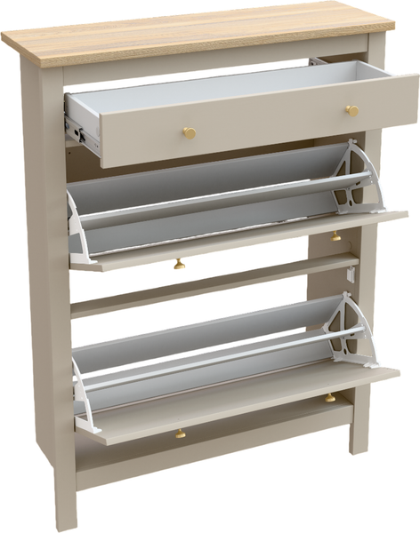 Изображение товара Тумба для обуви Mio Tesoro Сага 92х122 / 2.08.10.190.20 (кашемир/ясень)