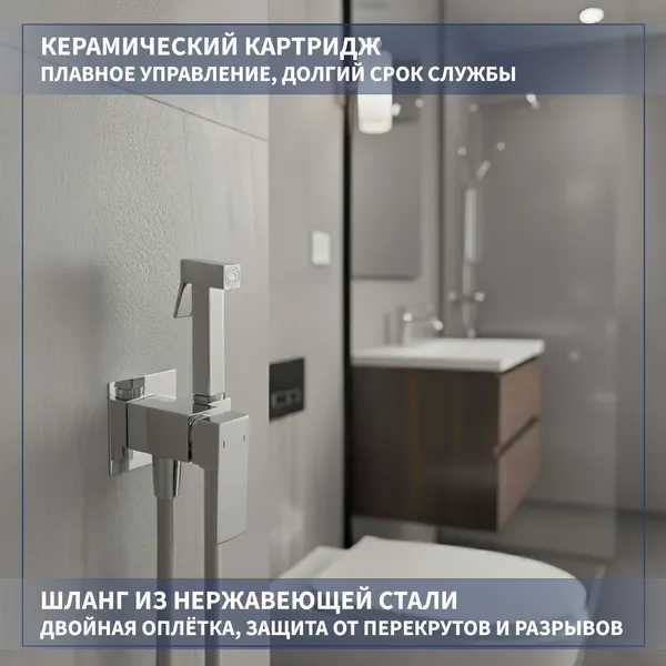 Изображение товара Унитаз напольный Lauter Rimless 21D2202 + гигиенический душ Rinse 21GN4051CH