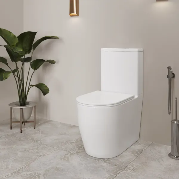 Изображение товара Унитаз напольный Lauter Rimless 21D2202 + гигиенический душ Rinse 21GN4051CH