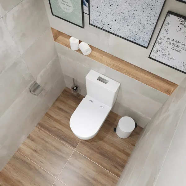 Изображение товара Унитаз напольный Lauter Rimless 21D2202 + гигиенический душ Rinse 21GN4051CH