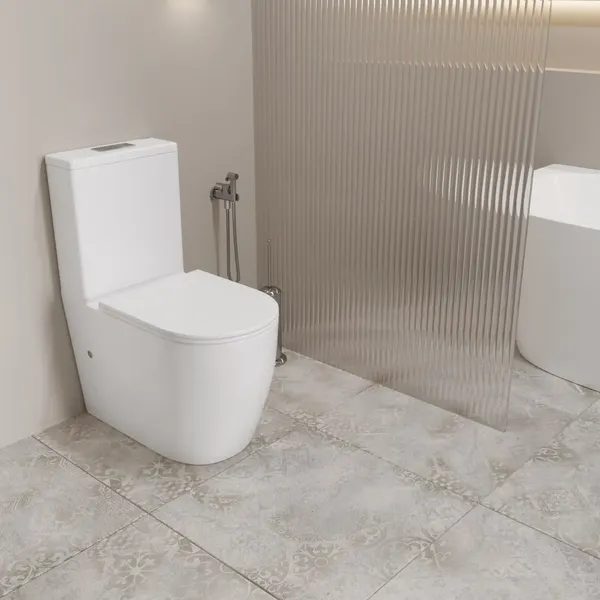 Изображение товара Унитаз напольный Lauter Rimless 21D2202 + гигиенический душ Rinse 21GN4051CH