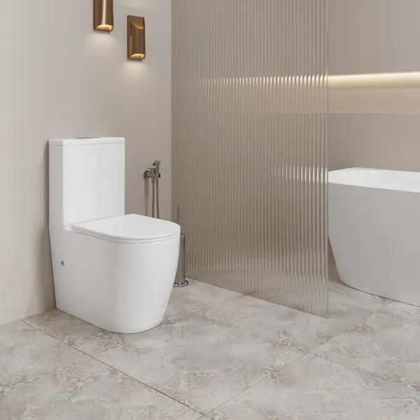 Изображение товара Унитаз напольный Lauter Rimless 21D2202 + гигиенический душ Rinse 21GN4051CH