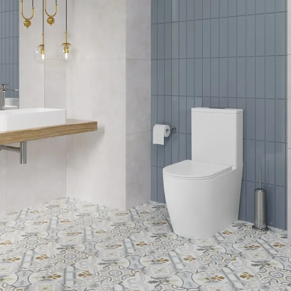 Изображение товара Унитаз напольный Lauter Rimless 21D2202 + гигиенический душ Tera 21GN9012BM