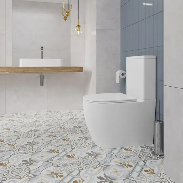 Изображение товара Унитаз напольный Lauter Rimless 21D2202 + гигиенический душ Rainix 21LT7713MW