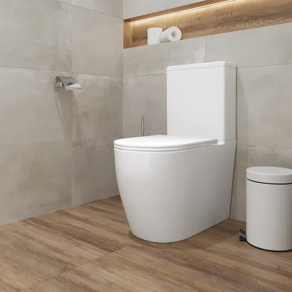 Изображение товара Унитаз напольный Lauter Rimless 21D2202 + гигиенический душ Rainix 21LT7713MW