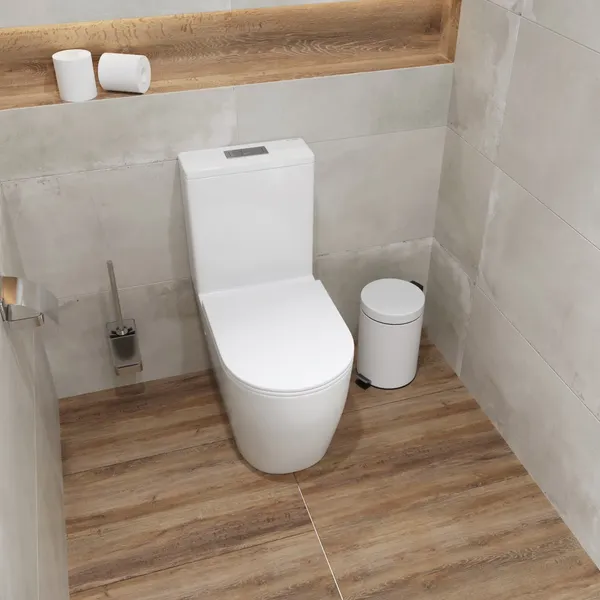 Изображение товара Унитаз напольный Lauter Rimless 21D2202 + гигиенический душ Rainix 21LT7713MW